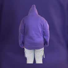Load image into Gallery viewer, Purple Pullover Hoodie Bolt Chenille Embroidery