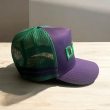 Load image into Gallery viewer, Snap Back Truckers Hat " DEAD " Purps