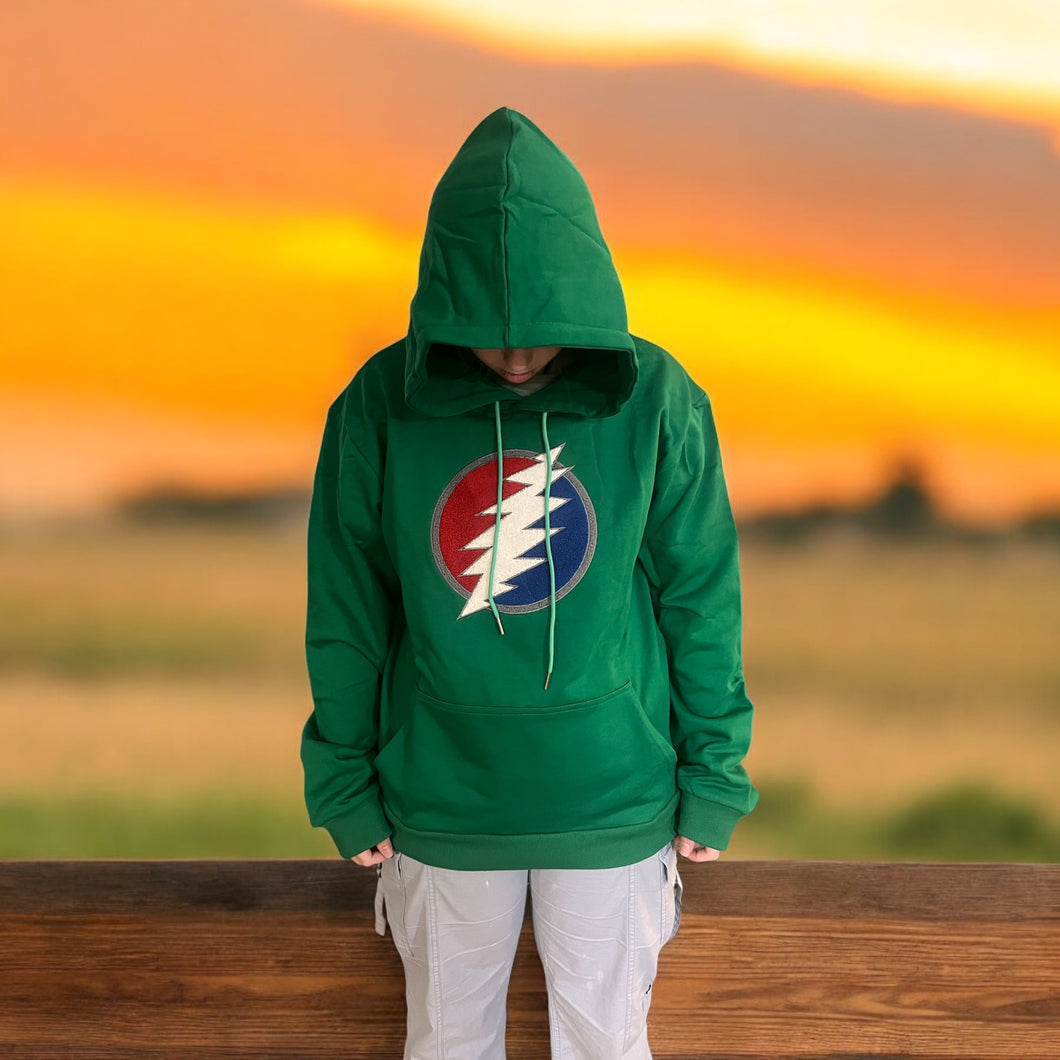 Green Pullover Hoodie Bolt