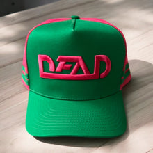 Load image into Gallery viewer, Snap Back Truckers Hat &quot; DEAD &quot; Watermelon
