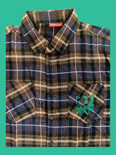 Load image into Gallery viewer, Flannel Shirt Green Logo
