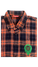 Load image into Gallery viewer, Flannel Shirt with Green HeadWest Embroidered Logo
