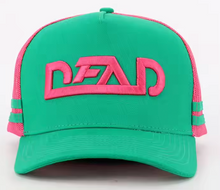 Load image into Gallery viewer, Snap Back Truckers Hat &quot; DEAD &quot; Watermelon
